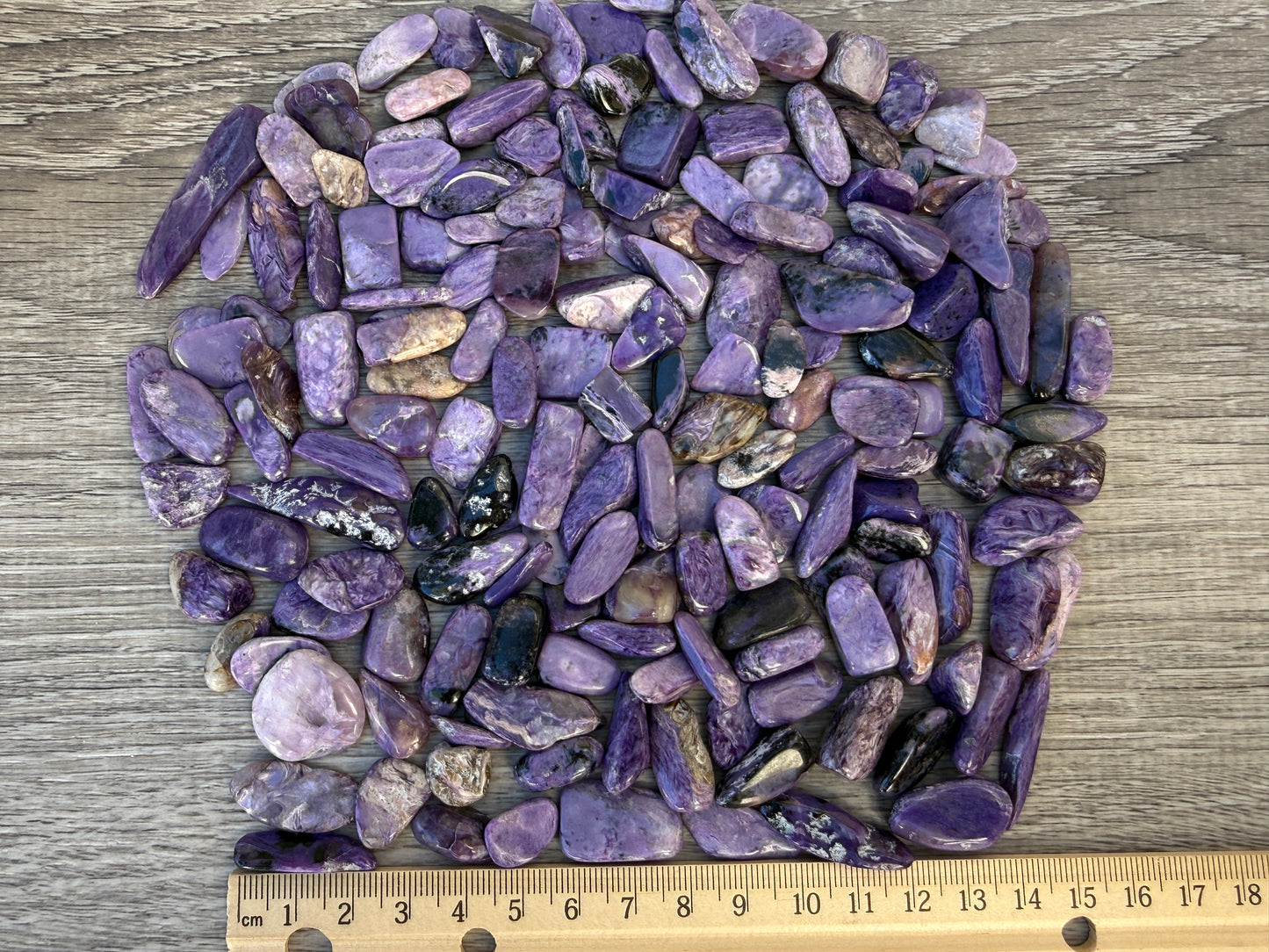 Grade A++ Charoite Semi Tumbled Gemstone Mini Chips 9-22mm, Wholesale Bulk Lot