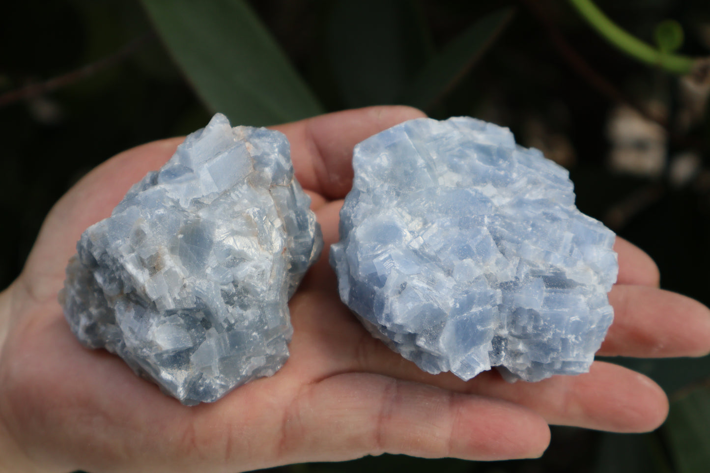 Jumbo Blue Calcite Rough Stones, 2.5" - 7" Massive Raw Calcite Blue Natural