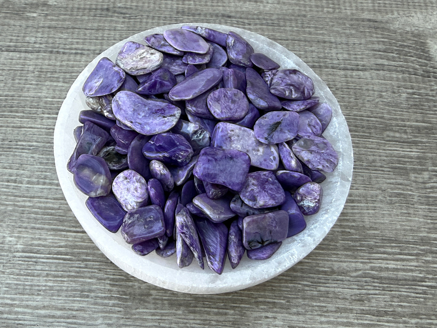 Grade A++ Charoite Semi Tumbled Gemstone Mini Chips 9-22mm, Wholesale Bulk Lot