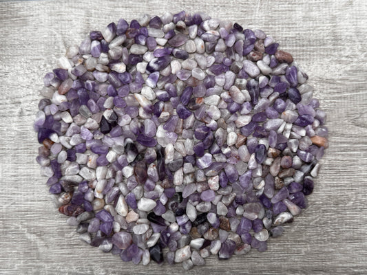 Grade A++ Chevron Amethyst Semi Tumbled Gemstone Chips 5-13 mm,Wholesale Bulk Lot