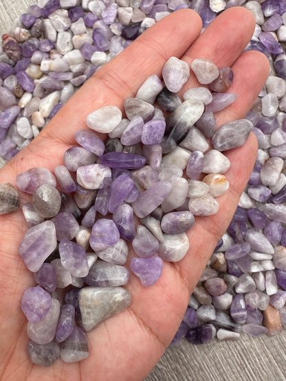 Grade A++ Chevron Amethyst Semi Tumbled Gemstone Chips 5-13 mm,Wholesale Bulk Lot