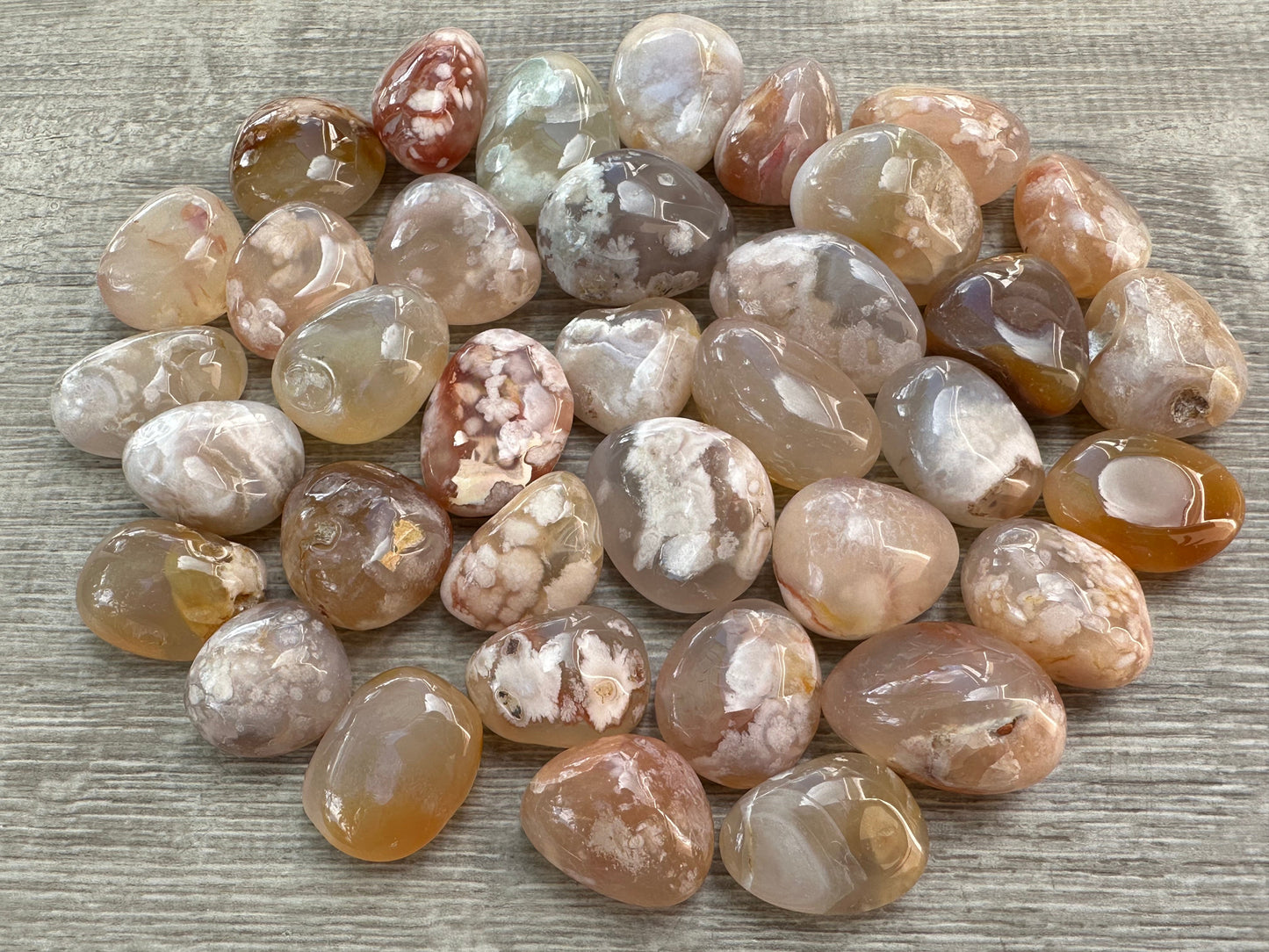 1/2 Lb Lot Tumbled Stones, 0.75-1.25" Crystal Healing Stones, Choose Stone Type