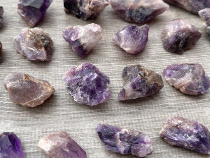 Amethyst Rough Natural Stones, 1-2" Raw Amethyst Stones, Wholesales Bulk Lot