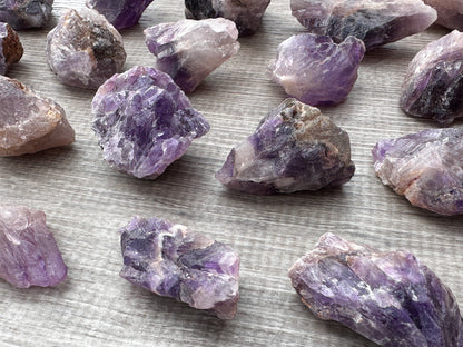 Amethyst Rough Natural Stones, 1-2" Raw Amethyst Stones, Wholesales Bulk Lot