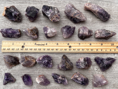 Amethyst Rough Natural Stones, 1-2" Raw Amethyst Stones, Wholesales Bulk Lot