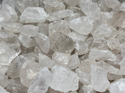 Grade A+Natural Crystal Quartz Chunks, 1-2" Raw Clear Quartz, Wholesale Bulk Lot