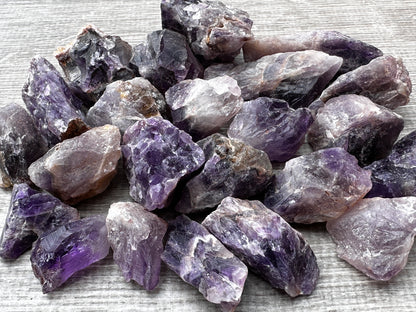 Amethyst Rough Natural Stones, 1-2" Raw Amethyst Stones, Wholesales Bulk Lot
