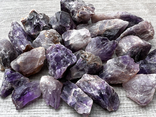 Amethyst Rough Natural Stones, 1-2" Raw Amethyst Stones, Wholesales Bulk Lot