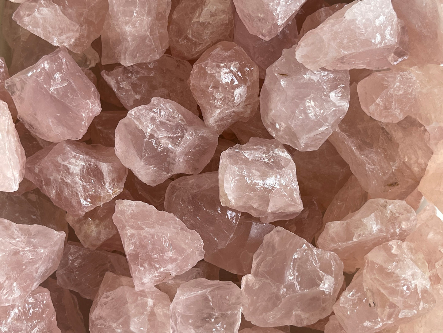 Rose Quartz Rough Natural Stones, 1.25-2" Raw Rose Quartz, Wholesales Bulk Lot