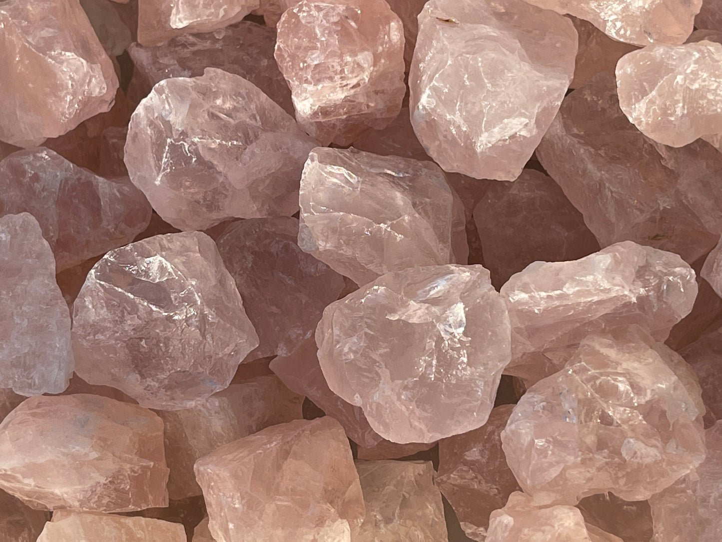 Rose Quartz Rough Natural Stones, 1.25-2" Raw Rose Quartz, Wholesales Bulk Lot