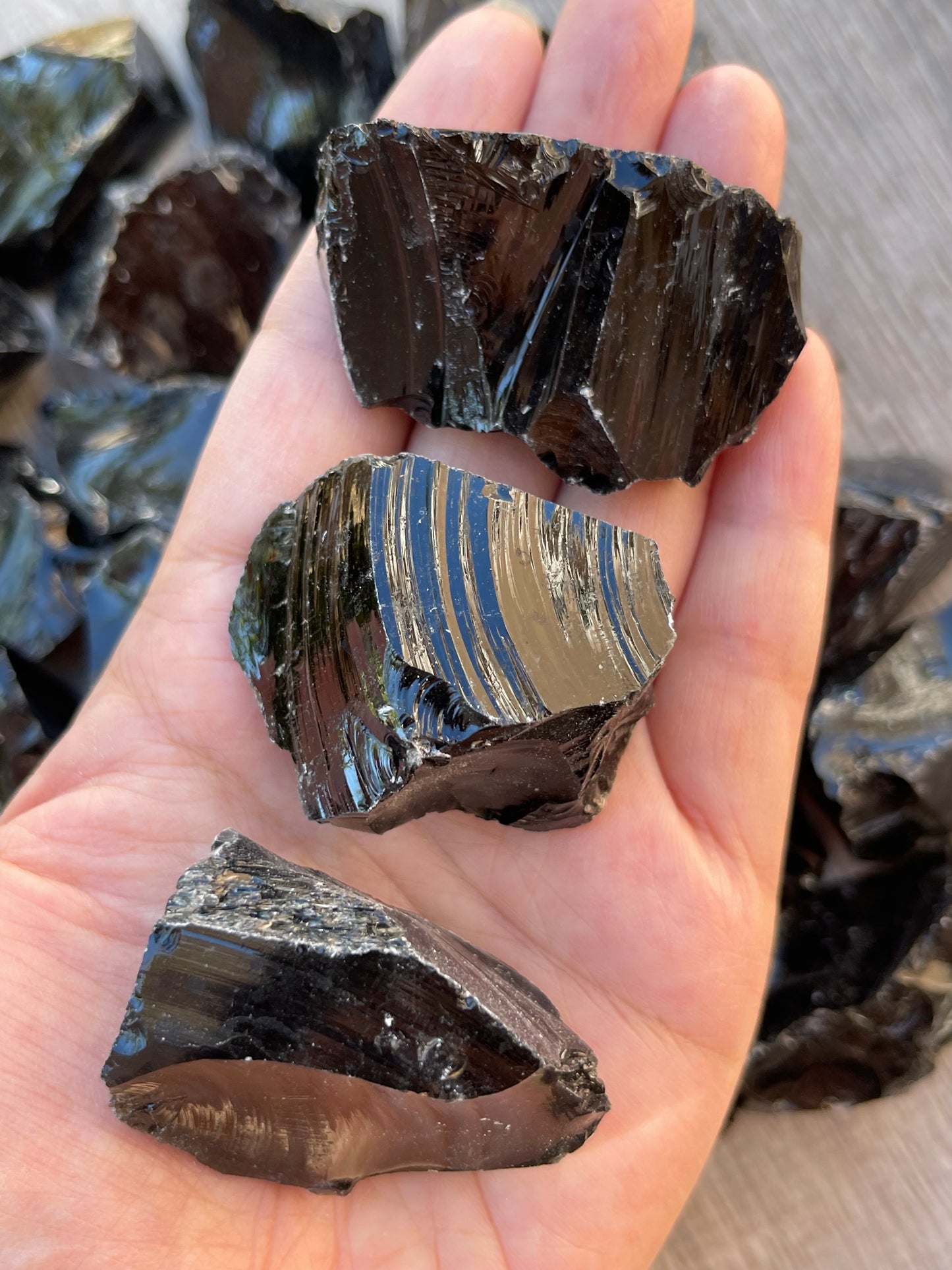 Black Obsidian Rough Stones, Grade A + Raw Black Obsidian, Wholesale Bulk Lot