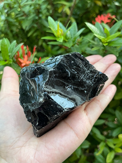 Extra Large Black Obsidian Rough Stones, 3" - 10" Raw Black Obsidian Natural