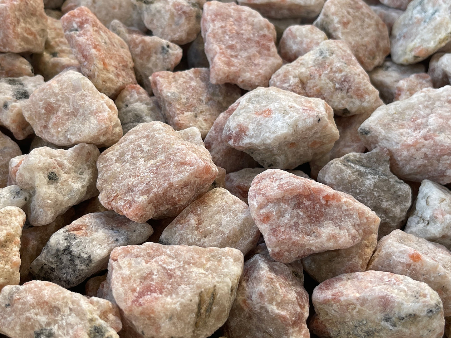 Grade A+ Sunstone Raw Natural Stones, 1-2" Raw Sunstone, Wholesales Bulk Lot