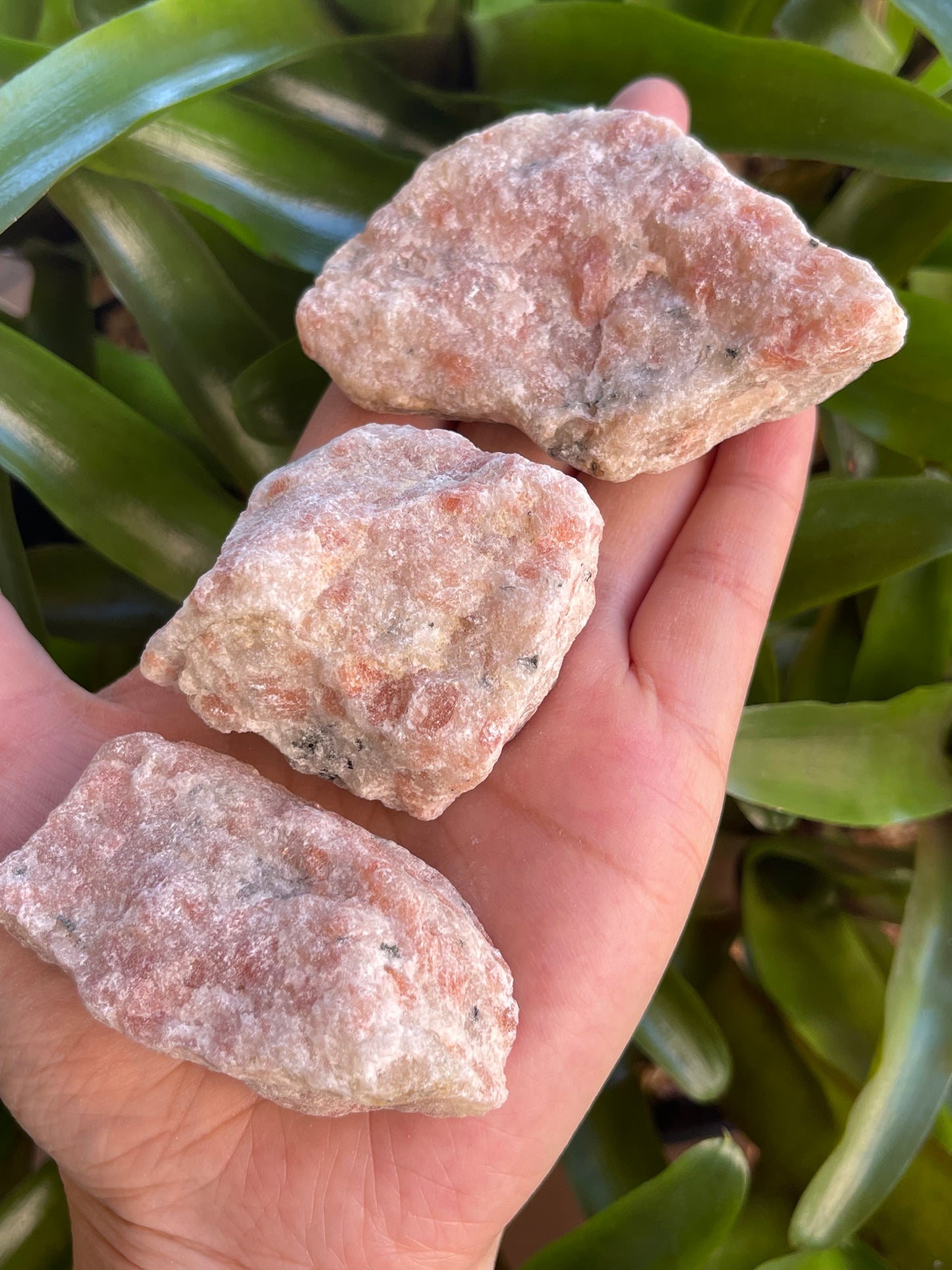 Grade A+ Large Sunstone Raw Natural Stones, 2"-3" Rough Sunstone, Wholesale Bulk