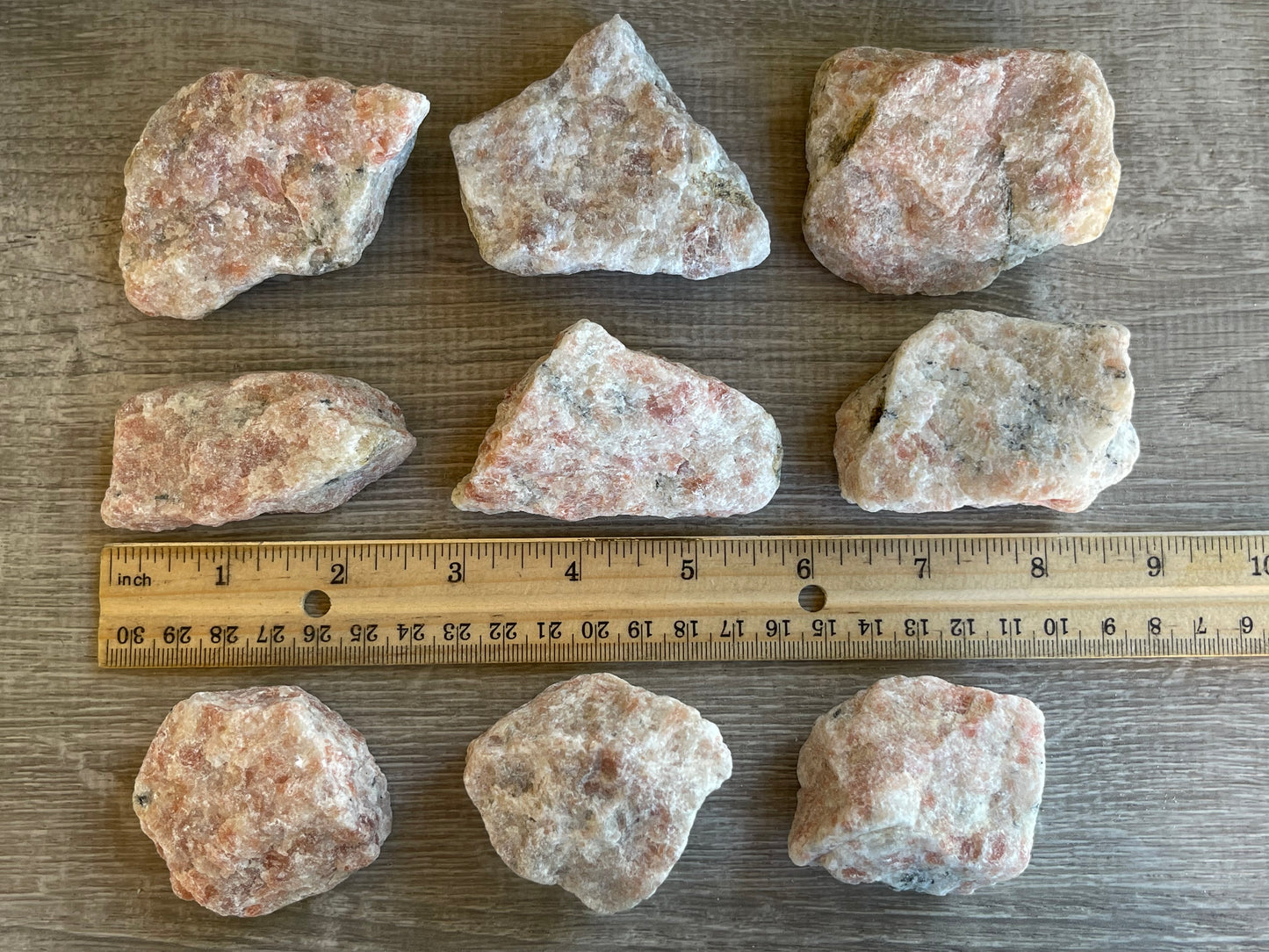 Grade A+ Large Sunstone Raw Natural Stones, 2"-3" Rough Sunstone, Wholesale Bulk