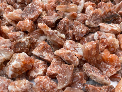 Grade A++Rough Red Calcite, 1.5-2" Red Calcite Natural Stone, Wholesale Bulk Lot