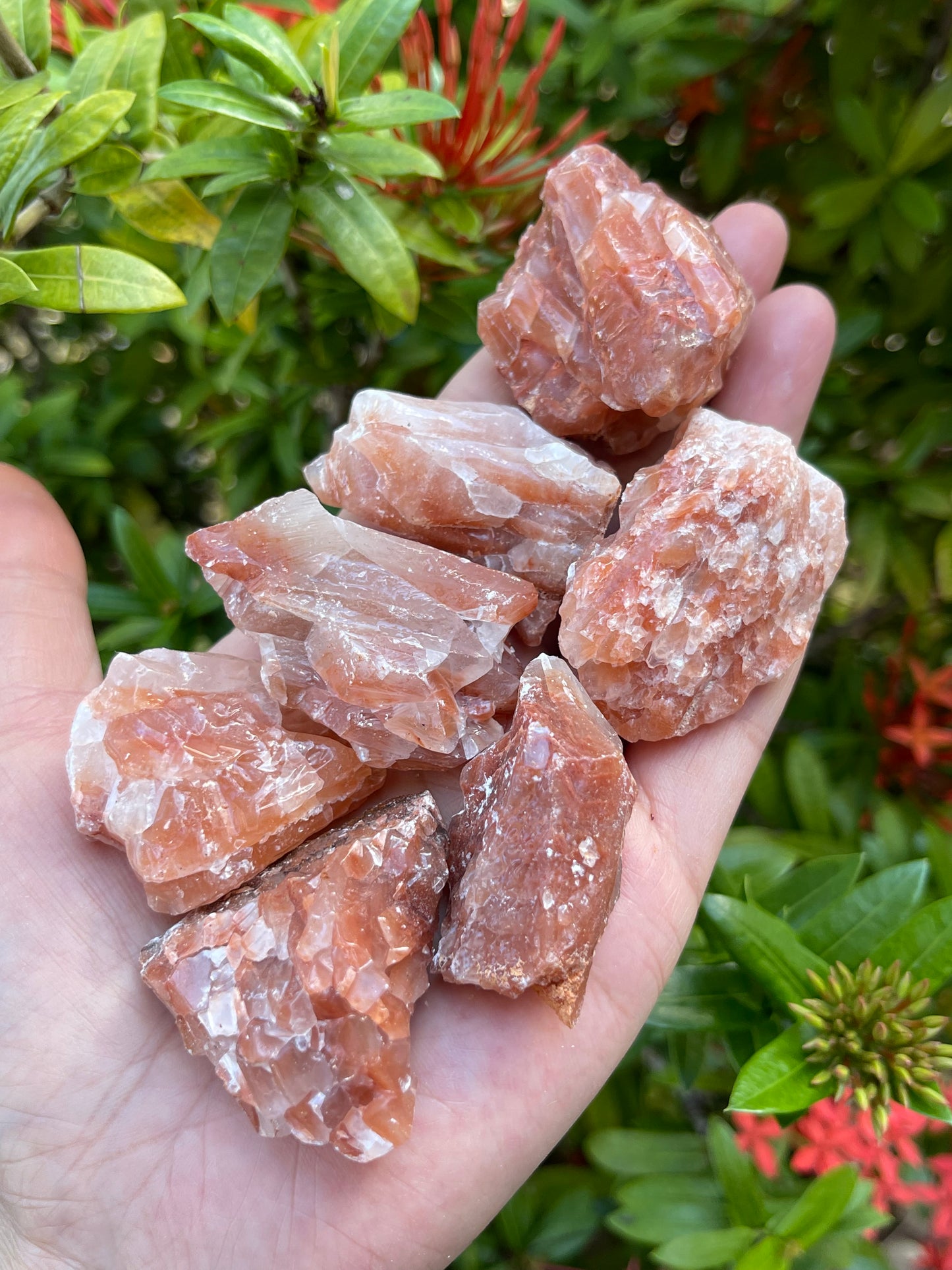 Grade A++Rough Red Calcite, 1.5-2" Red Calcite Natural Stone, Wholesale Bulk Lot