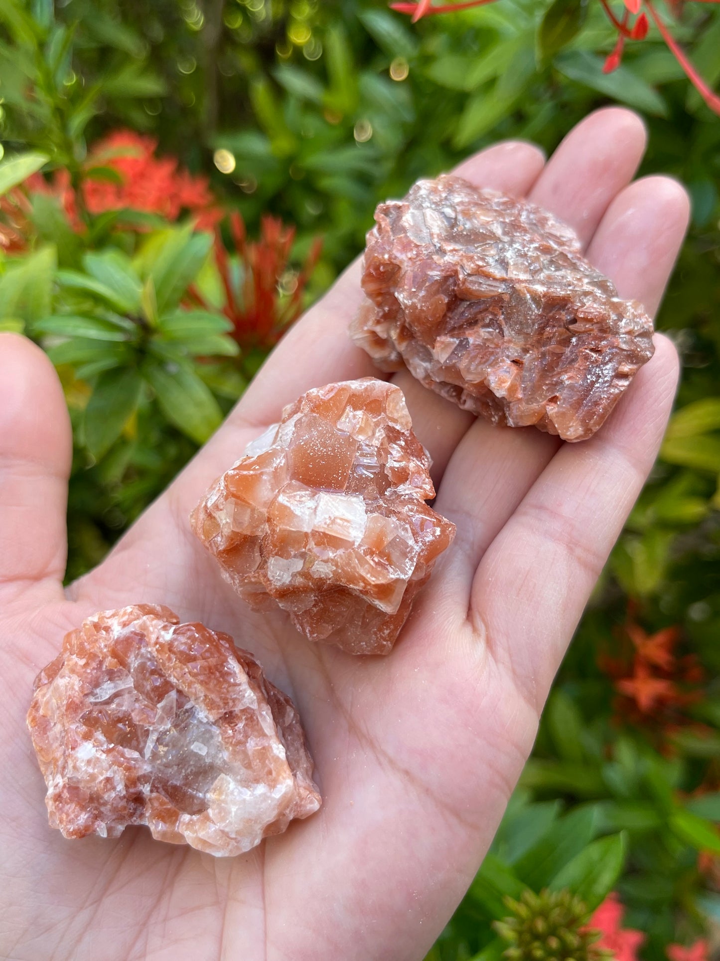 Grade A++Rough Red Calcite, 1.5-2" Red Calcite Natural Stone, Wholesale Bulk Lot