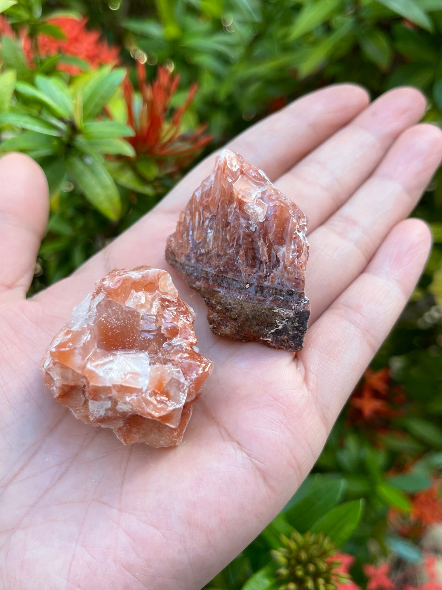 Grade A++Rough Red Calcite, 1.5-2" Red Calcite Natural Stone, Wholesale Bulk Lot