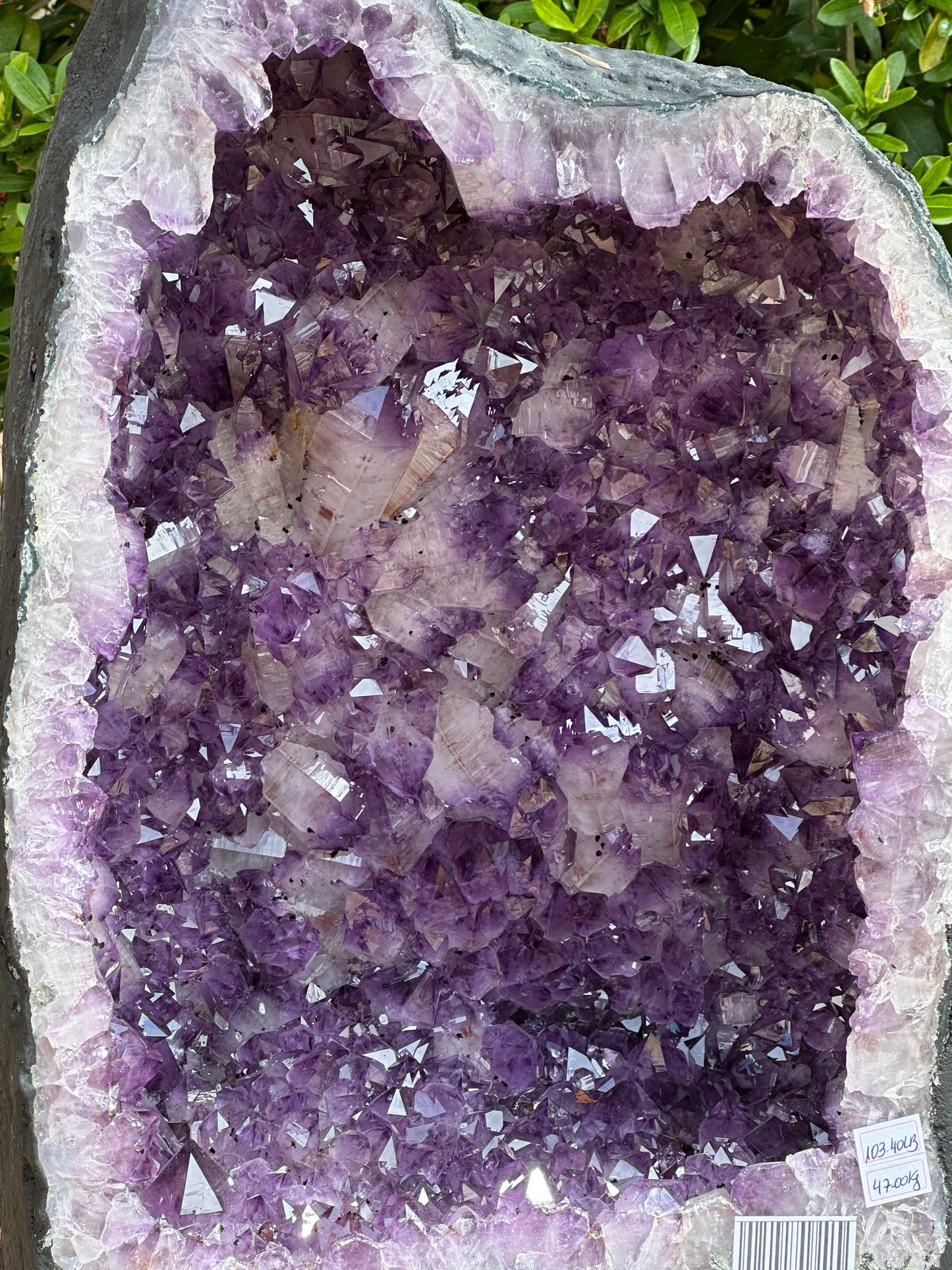 X-Large Deep Purple Amethyst Cathedral Geode - 103 lbs, 19" Tall Natural Amethyst Cluster | Raw Crystal Geode Display