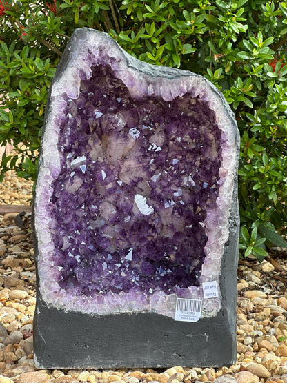 X-Large Deep Purple Amethyst Cathedral Geode - 103 lbs, 19" Tall Natural Amethyst Cluster | Raw Crystal Geode Display
