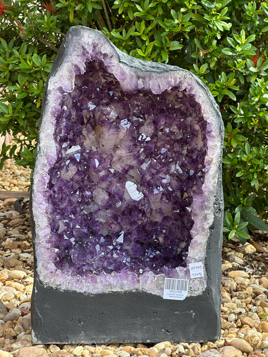 X-Large Deep Purple Amethyst Cathedral Geode - 103 lbs, 19" Tall Natural Amethyst Cluster | Raw Crystal Geode Display