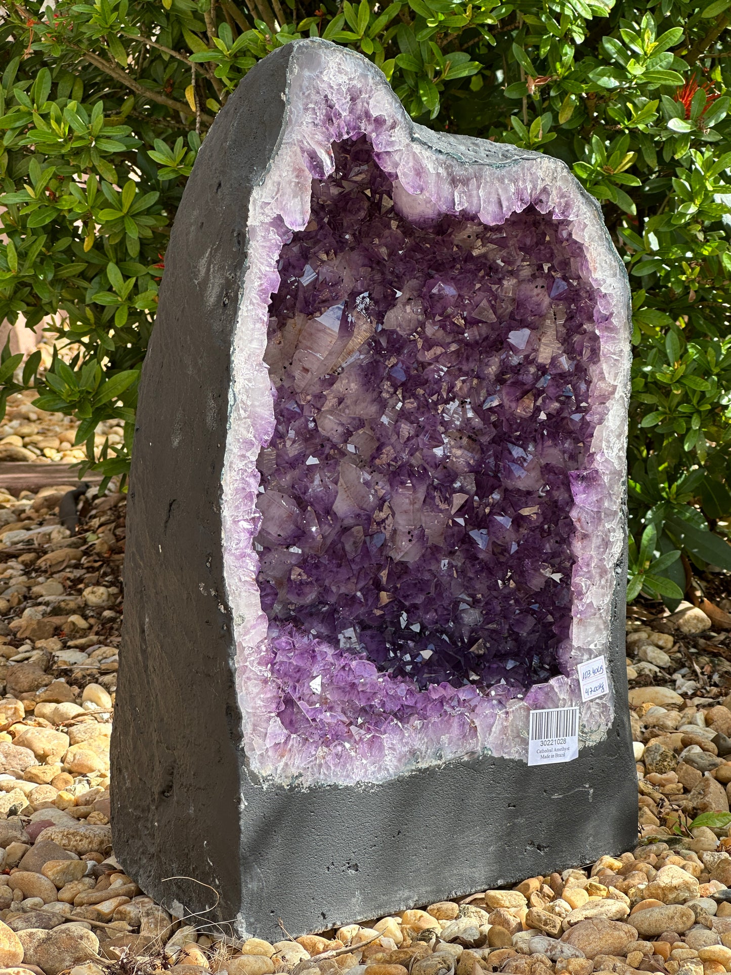 X-Large Deep Purple Amethyst Cathedral Geode - 103 lbs, 19" Tall Natural Amethyst Cluster | Raw Crystal Geode Display
