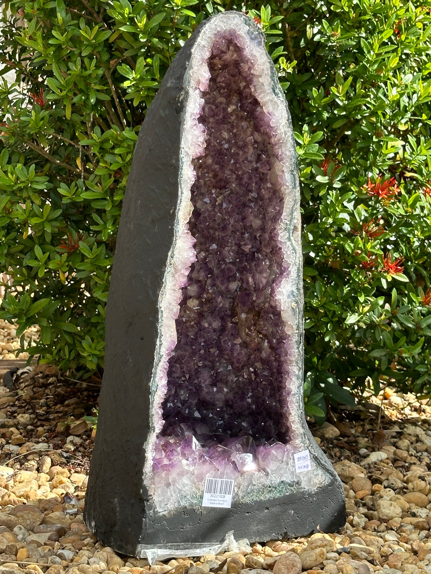 X-Large Deep Purple Amethyst Cathedral Geode - 99 lbs, 25" Tall Natural Amethyst Cluster | Raw Crystal Geode Display