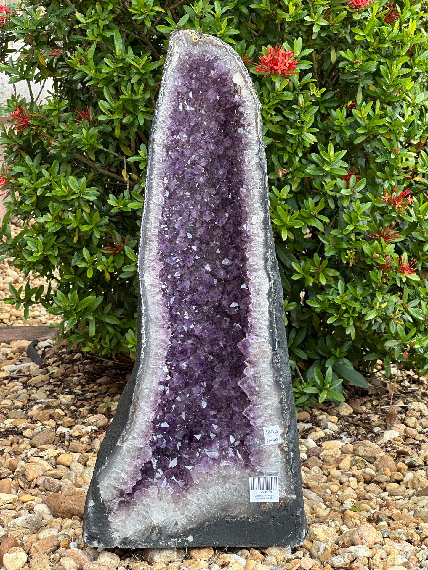 X-Large Deep Purple Amethyst Cathedral Geode - 92 lbs, 26" Tall Natural Amethyst Cluster | Raw Crystal Geode Display