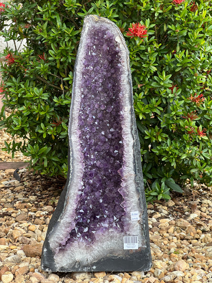 X-Large Deep Purple Amethyst Cathedral Geode - 92 lbs, 26" Tall Natural Amethyst Cluster | Raw Crystal Geode Display