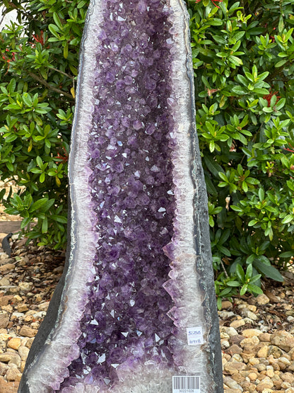 X-Large Deep Purple Amethyst Cathedral Geode - 92 lbs, 26" Tall Natural Amethyst Cluster | Raw Crystal Geode Display