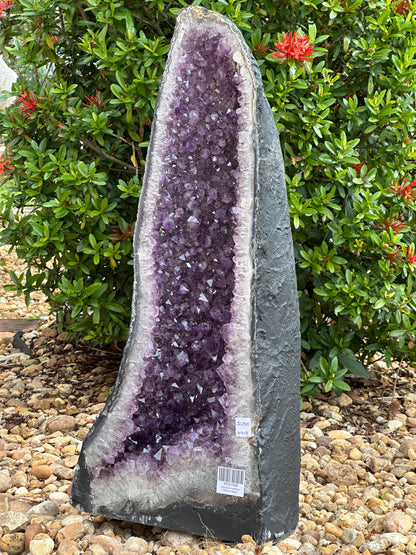 X-Large Deep Purple Amethyst Cathedral Geode - 92 lbs, 26" Tall Natural Amethyst Cluster | Raw Crystal Geode Display
