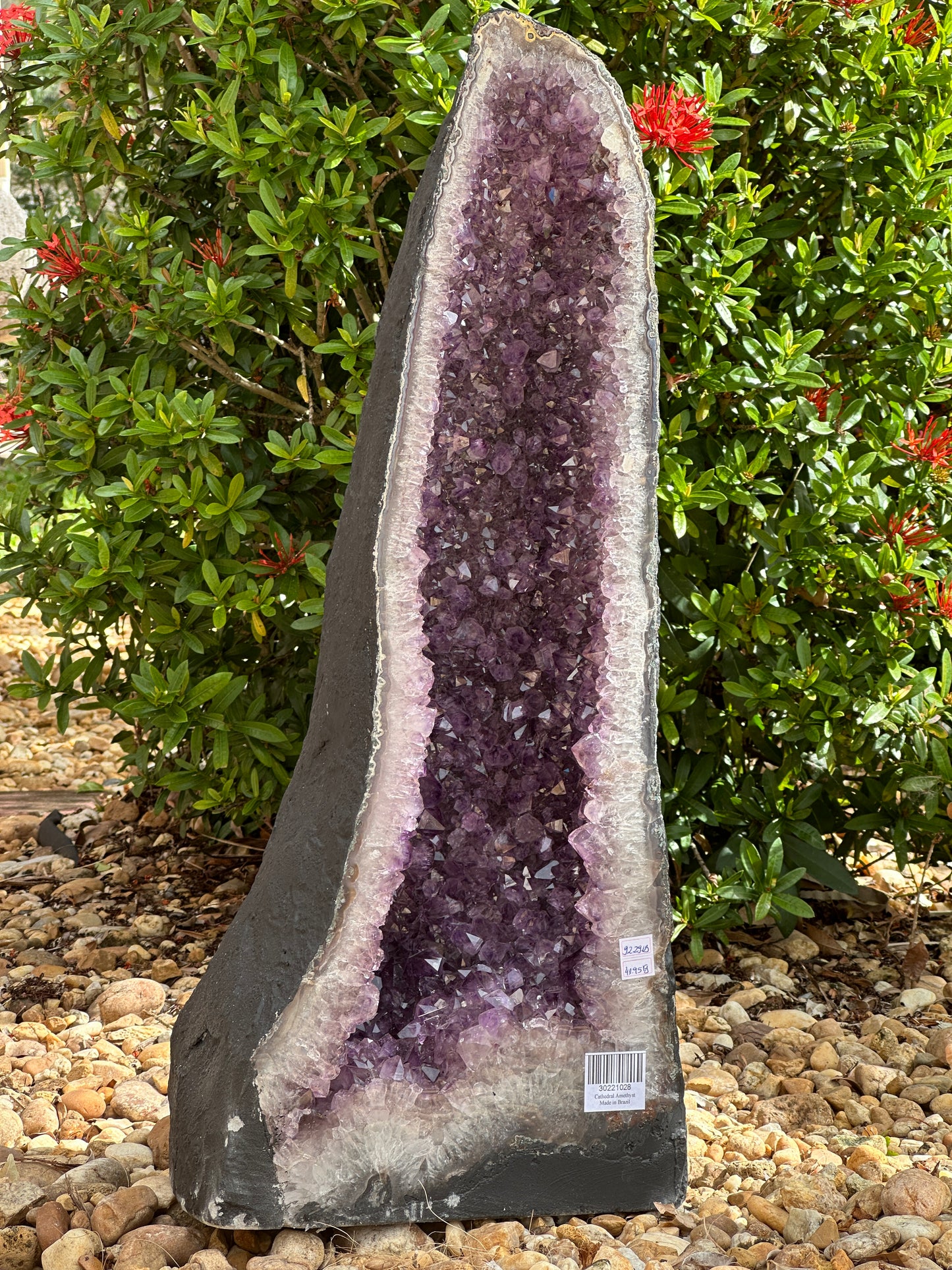 X-Large Deep Purple Amethyst Cathedral Geode - 92 lbs, 26" Tall Natural Amethyst Cluster | Raw Crystal Geode Display