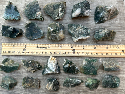 Grade A+ Tree Agate Rough Stone, 1.25-2" Raw Tree Agate Crystals, Pick How Many