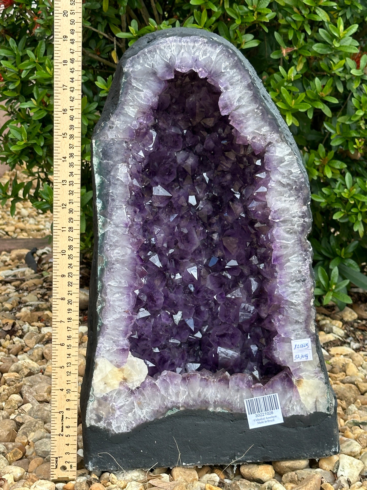 X-Large Deep Purple Amethyst Cathedral Geode – 82 lbs, 20" Tall Natural Amethyst Cluster | Raw Crystal Geode Display