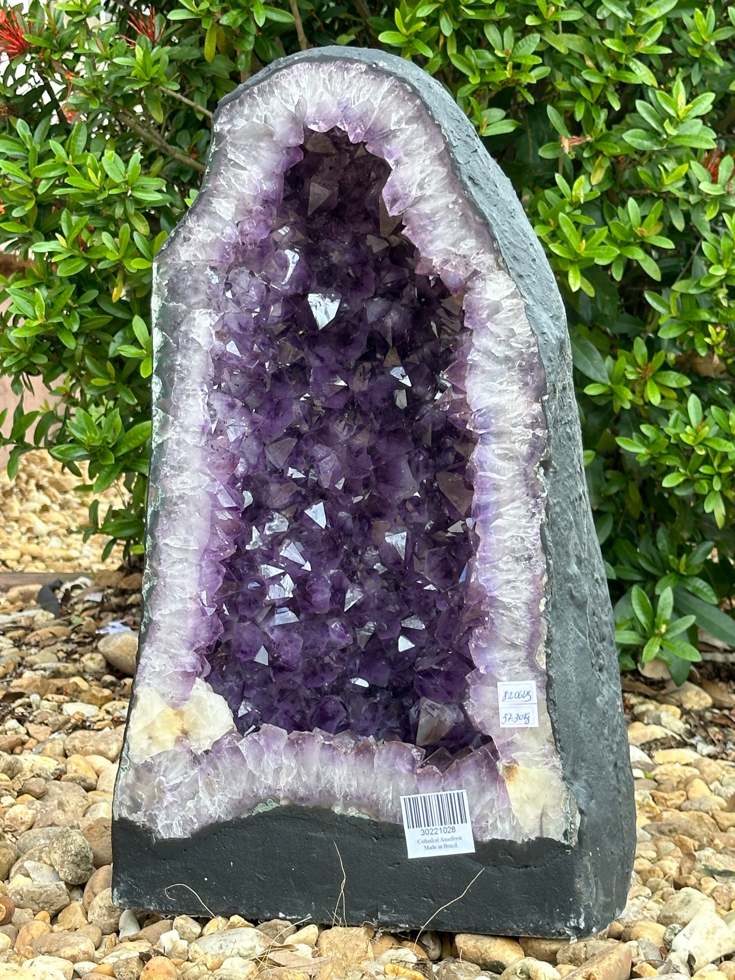 X-Large Deep Purple Amethyst Cathedral Geode – 82 lbs, 20" Tall Natural Amethyst Cluster | Raw Crystal Geode Display