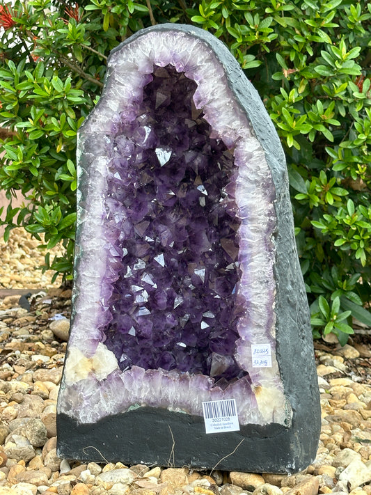X-Large Deep Purple Amethyst Cathedral Geode – 82 lbs, 20" Tall Natural Amethyst Cluster | Raw Crystal Geode Display