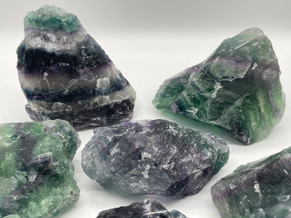 Grade A++ Jumbo Fluorite Raw Rainbow Stone, Massive Fluorite Rough,Pick a Weight