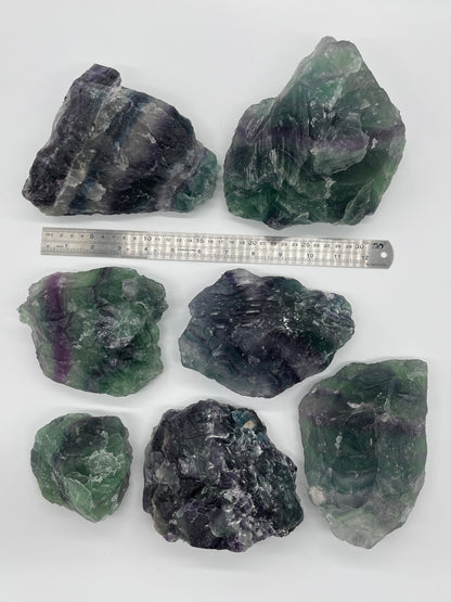 Grade A++ Jumbo Fluorite Raw Rainbow Stone, Massive Fluorite Rough,Pick a Weight