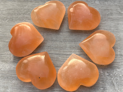 Large Gemstone Heart, Polished Crystal Gemstone Puffy Hearts, Pick a Gem Type