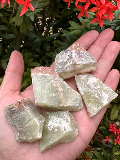 Green Onyx Rough Stones, Raw Green Onyx Rock 1-2", Wholesale Bulk Lot