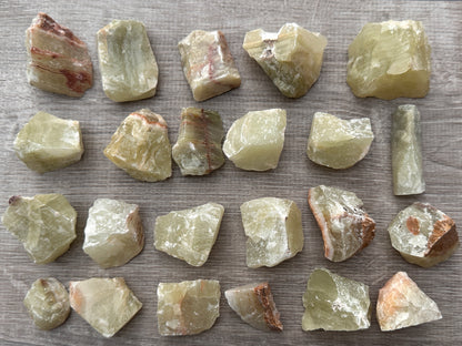 Green Onyx Rough Stones, Raw Green Onyx Rock 1-2", Wholesale Bulk Lot