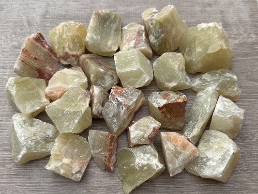 Green Onyx Rough Stones, Raw Green Onyx Rock 1-2", Wholesale Bulk Lot