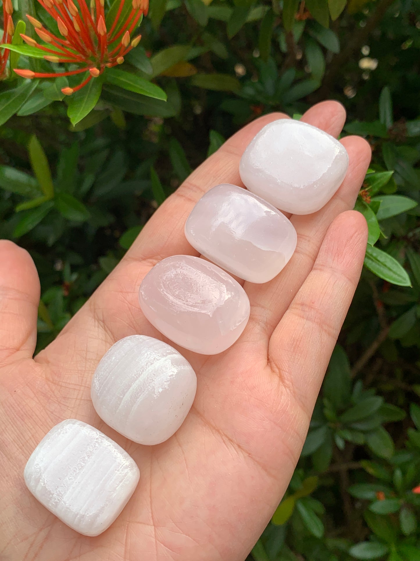 Grade A++ Pink Calcite Tumbled Stones, 0.8"-1.25" Purple Pink Calcite, Pick How Many