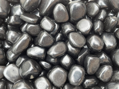 Grade A++ Jet Tumbled Stones, 0.75-1.5 Inch Tumbled Jet Stones, Wholesales Bulk