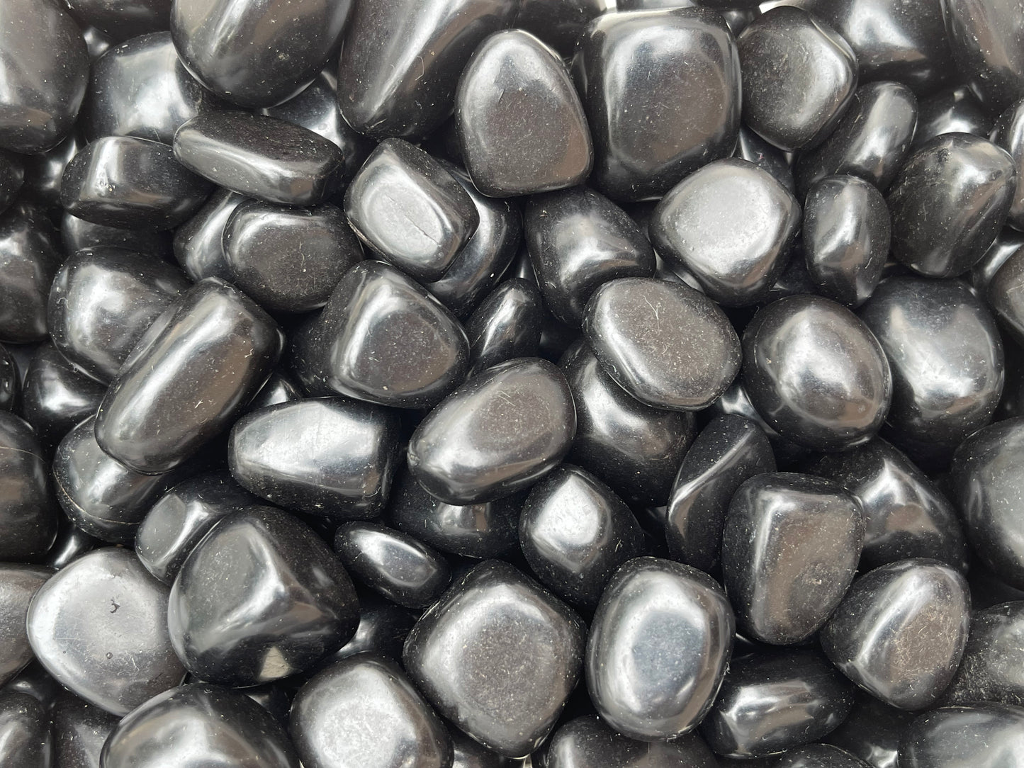 Grade A++ Jet Tumbled Stones, 0.8-1.25 Inch Tumbled Jet Stones, Wholesales Bulk