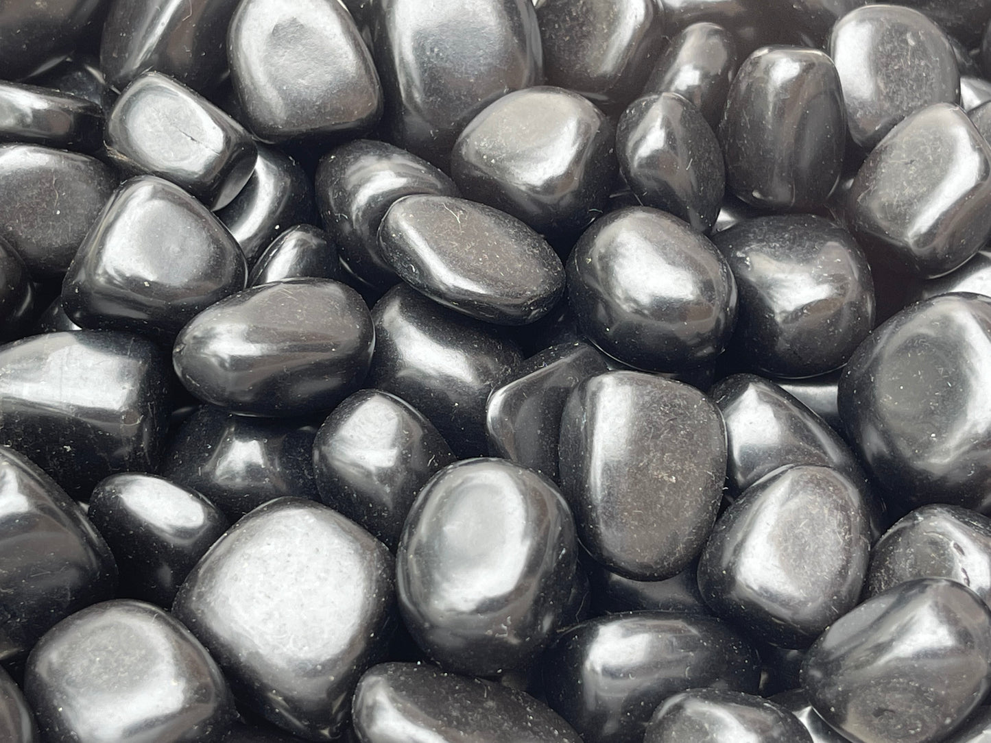 Grade A++ Jet Tumbled Stones, 0.8-1.25 Inch Tumbled Jet Stones, Wholesales Bulk