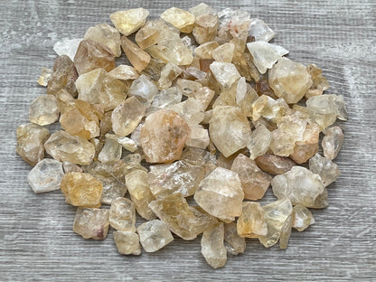 Citrine Small Raw Stone, 0.5" - 1" Rough Citrine Chunks, Raw Citrine Gravel