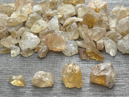 Citrine Raw Stone, 1.25" - 2" Rough Citrine Chunks, Raw Citrine Stones