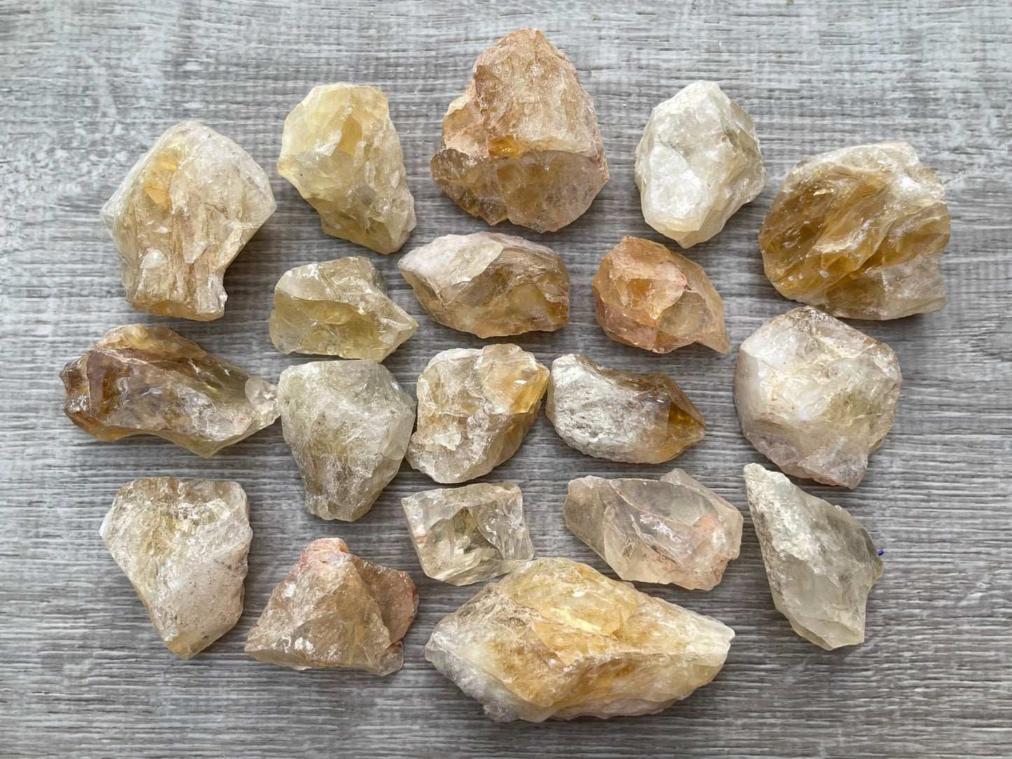 Citrine Raw Stone, 1.25" - 2" Rough Citrine Chunks, Raw Citrine Stones